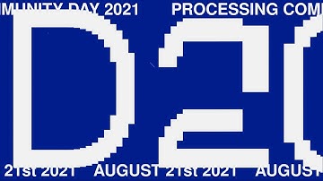 Processing Community Day 2021 (Saturday 4:30pm (CET))
