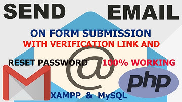 Send Email on Form Submission in PHP With Verification Link and Reset Password 100% Working (UPDATE)