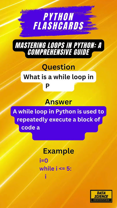 Mastering Loops in Python: A Comprehensive Guide #LoopsInPython # ...