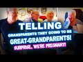 Telling Grandparents they going to be Great-Grandparents! Surprise... We're Pregnant Announcements!