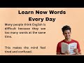 Learn New Words Every Day || Improve your english || listen and practice