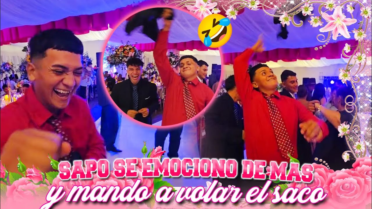 SAPO ANDA EMOCIONADO nunca había ido a una fiesta así, se enloqueció y mando a volar el saco🤣