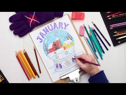 Snow Globe January Coloring Page | Welcome to Nana's