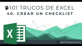 101 Trucos de Excel | 40: Crea Checklists Profesionales con Íconos en Minutos ?