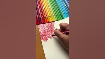 How to draw roses as a doodle pattern. #diycrafts #art #drawing #drawingtutorial