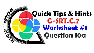 G-SRT.C.7 Worksheet #1 - Hint #10a