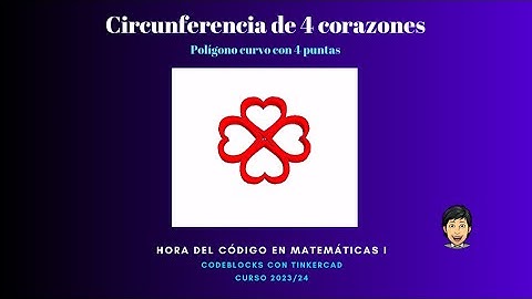 Coding Blocks con Tinkercad - Reto 2 - Circunferencia con cuatro corazones