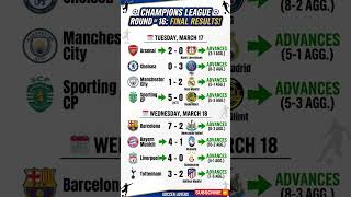 UEFA Champions League Round of 16 Second Leg Results 🔥 | All Match Scores & Highlights #ucl