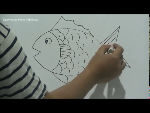 Mari Belajar Menggambar Ikan Anak Youtube Contoh Gambar Tk