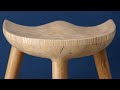 Power-Carved Patterned Plywood Stool