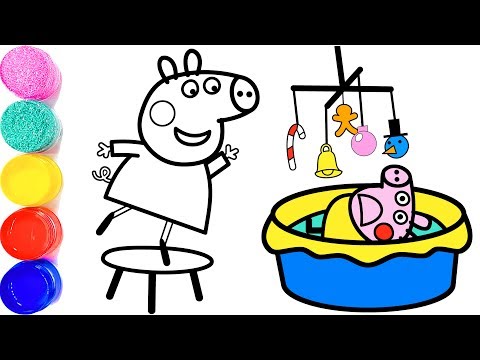 Peppa Pig Drawing x Painting Baby Alexander Sleeping Time Coloring Book x Colors For Kids Children