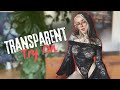 4K TRANSPARENT Dresses TRY ON with Sarah Moon Sg | TryOn Goth Edition