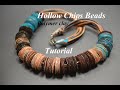 Hollow Chips Beads polymer clay FIMO tutorial бусины в технике чипсы полимерная глина FIMO Perlen