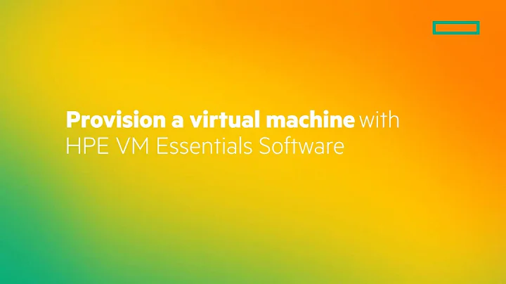 Provision a Virtual Machine with HPE Morpheus VM Essentials Software