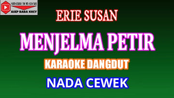 KARAOKE DANGDUT MENJELMA PETIR - ERIE SUSAN (COVER) NADA CEWEK