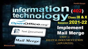 Implement Mail Merge  | DIGITAL DOCUMENTATION (Adv) | IT (402) for 9th or 10th