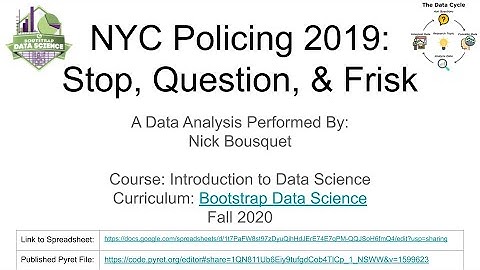 Bootstrap Data Science: Sample Capstone Presentation (Fall 2020 Pilot)