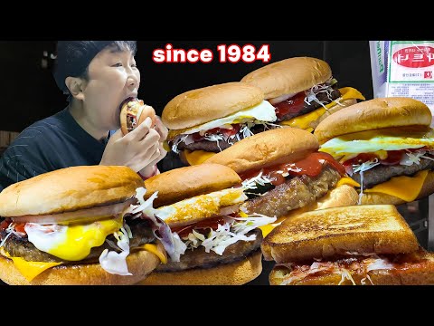 42년 전통 길거리 수제버거 클라스에 감동하여 토스트까지 7개 먹음...