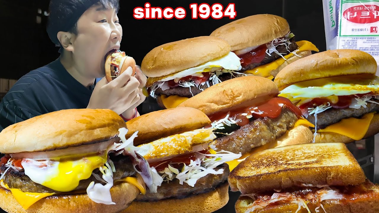 42년 전통 길거리 수제버거 클라스에 감동하여 토스트까지 7개 먹음...