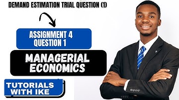 Managerial Economics - Demand Estimation (Assignment Question 1)