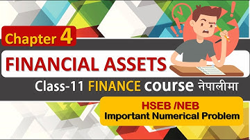 #Chapter-4  Financial Asset Numerical Problem |Elements of FINANCE 📚📚 |Class 11 HSEB/NEB in Nepali