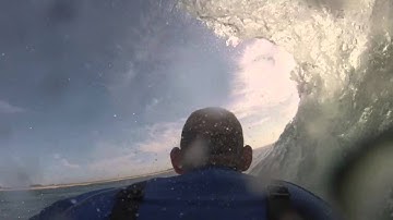 Nobbys Reef Tube - Gopro mounted on back using chest strap