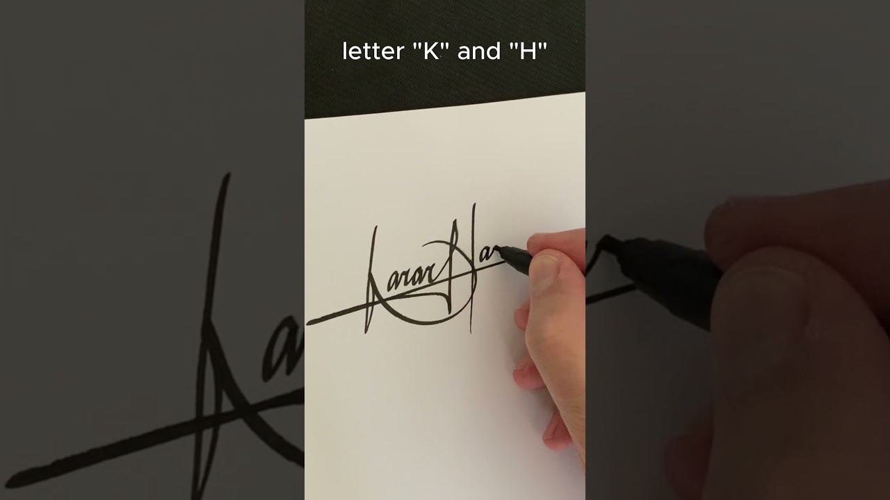 How to write the letter“K“and „H“ #calligraphy lettering #calligraphy #art D and T#signatureideas