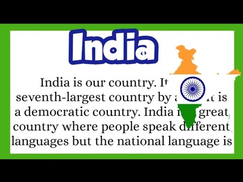 speech on our country india in english