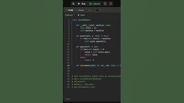 1381. Design a Stack With Increment Operation          #shorts