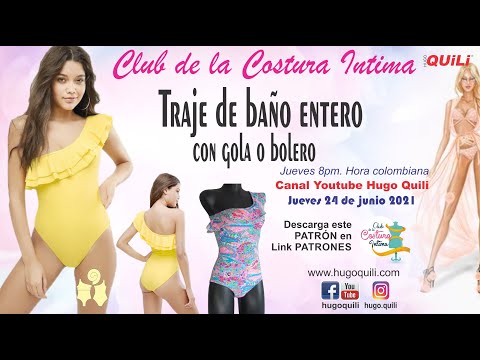 TRAJE DE BAÑO ENTERO CON GOLA Ó BOLERO Club de la Costura Íntima