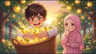 Never Be Greedy! | The Golden Apple Story | Kids Moral Story