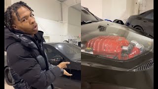Lil Baby Competing With Floyd Mayweather's Car Collection Shows TrackHawk With See Through Engine