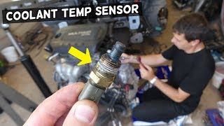 COOLANT TEMPERATURE SENSOR LOCATION REPLACEMENT JEEP CHEROKEE COMPASS RENEGADE 2.4
