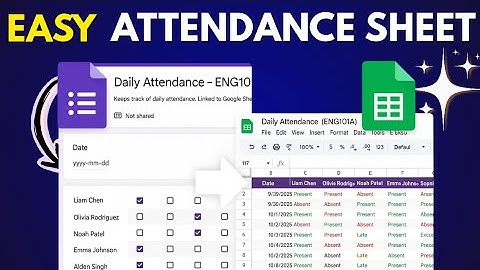 Google Sheets Attendance Tracker Tutorial (2025)