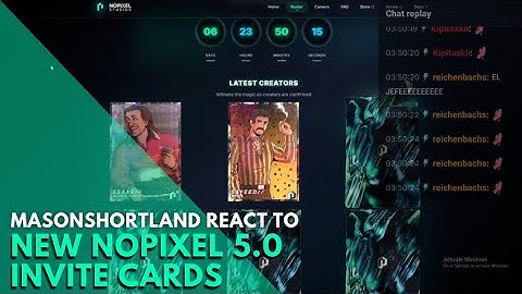 MasonShortland React to New Nopixel Invite Cards | Nopixel