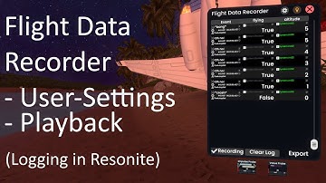 Flight Data Recorder 1.4/1.5 - User-Settings & Playback