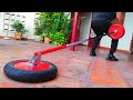 DIY Homemade Barbell To Be Landmine & Workout At Home