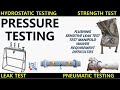 Pressure testing  hydrostatic test  pneumatic test  piping mantra