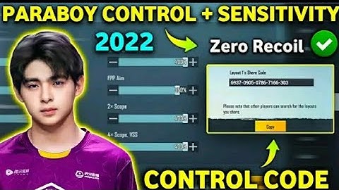 NOVA PARABOY Sensitivity (2022) &oy Control Code Pubg Mobile || ParaboySesitivity Code (New)
