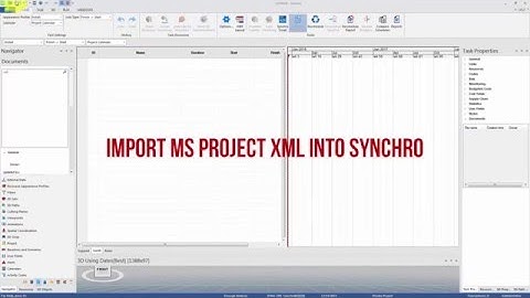 Import MS Project XML to Synchro