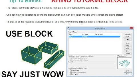 How to Use Block in Rhino | Inserting & Editing Blocks Explained | Rhino Command Tutorial Part-1