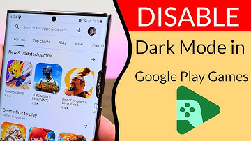 How to Turn Off Dark Mode in Google Play Games App?
