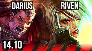 DARIUS vs RIVEN (TOP) | 9/1/2, Legendary, 500+ games | EUW Challenger | 14.10