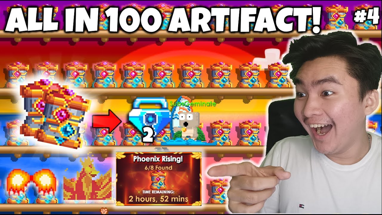 PHOENIX WING NYAKAH?? All In Gacha 100 Summer Artifact! | #4 Growtopia Summer 2023