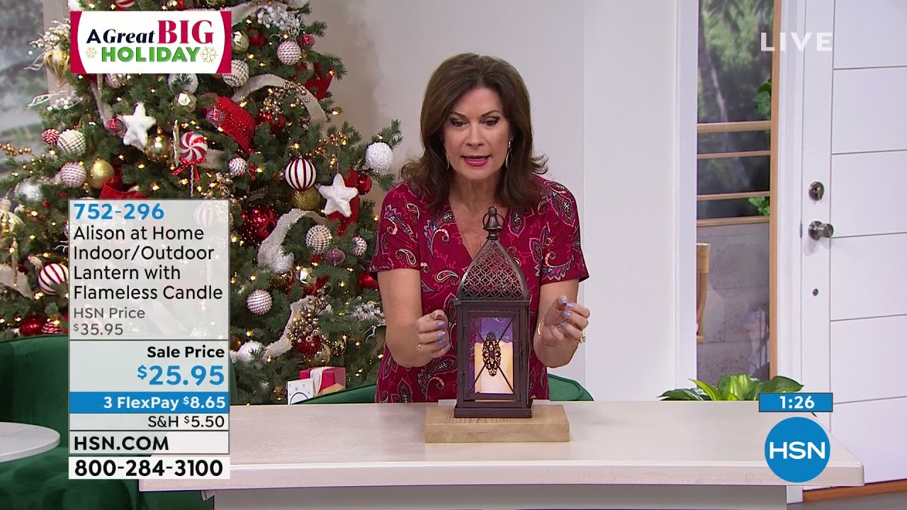 Alison at Home Indoor/Outdoor Lantern with Flameless Can...