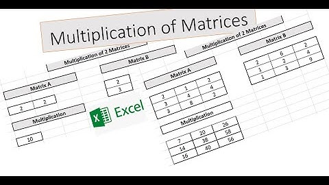 Excel: How to Multiply two matrices. How to do Matrix Multiplication in Excel