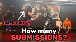 How many times can a black belt tap a white belt?