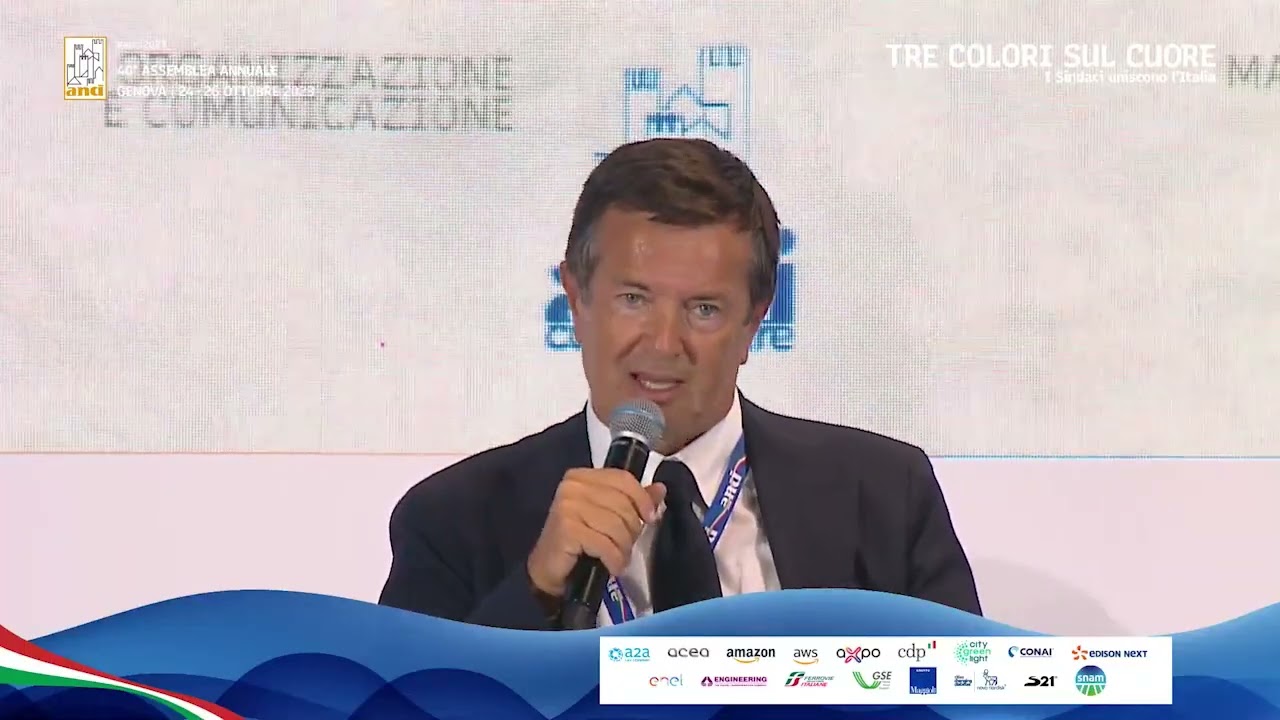 L'intervento del sindaco di Bergamo Giorgio Gori all'assemblea Anci di Genova