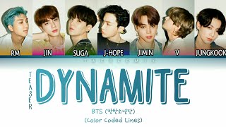 Bts 방탄소년단- Dynamite Official Teaser Colour Coded Lines