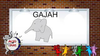 cara menggambar gajah dengan mudah untuk anak tk dan sd
